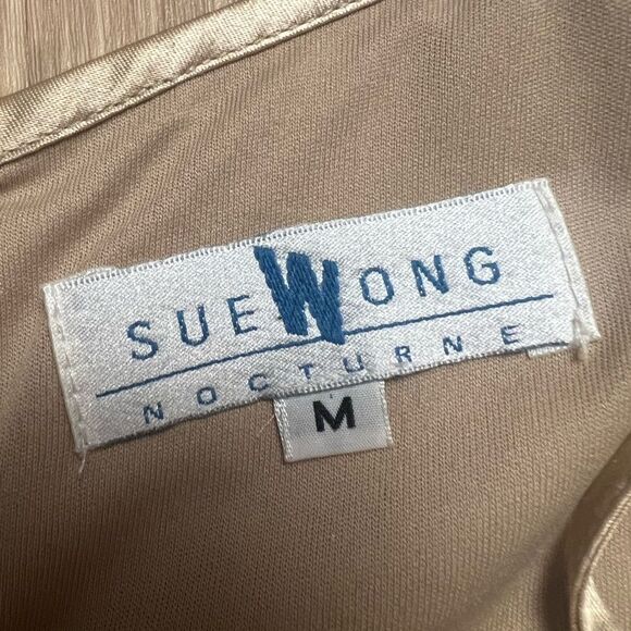 Sue Wong Vintage Champagne Lace Maxi Dress - Picture 13 of 16